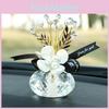 Crystal Glass Car Decor With Ribbon Lucky Fruit For Vehicle Interior Enhancement