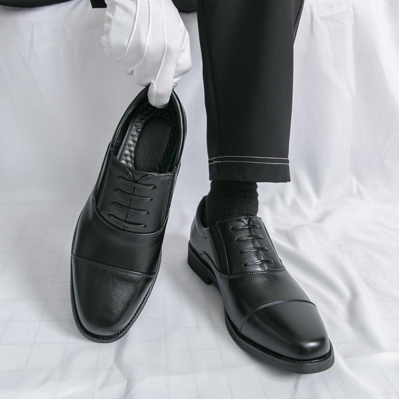 Men's Shoes Large Size Men's Business Dress Leather Shoes Men's Spring and Autumn New One-pedal Loafers Men's Groom's Wedding Shoes