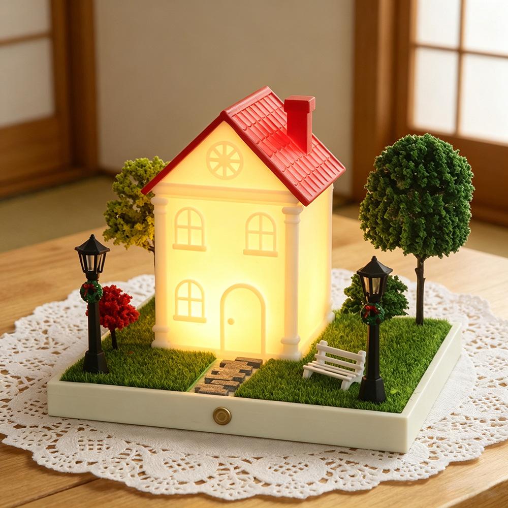 Creative LED Night Light – USB Rechargeable Dimmable Bedside Lamp, Warm Glow Decor for Bedroom