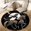 Egyptian Goddess,Moonlit Horseback Ride Chair Mat Round Rug Office Carpet, Machine Washable, Non Slip, Suitable for Living Rooms, Bedrooms