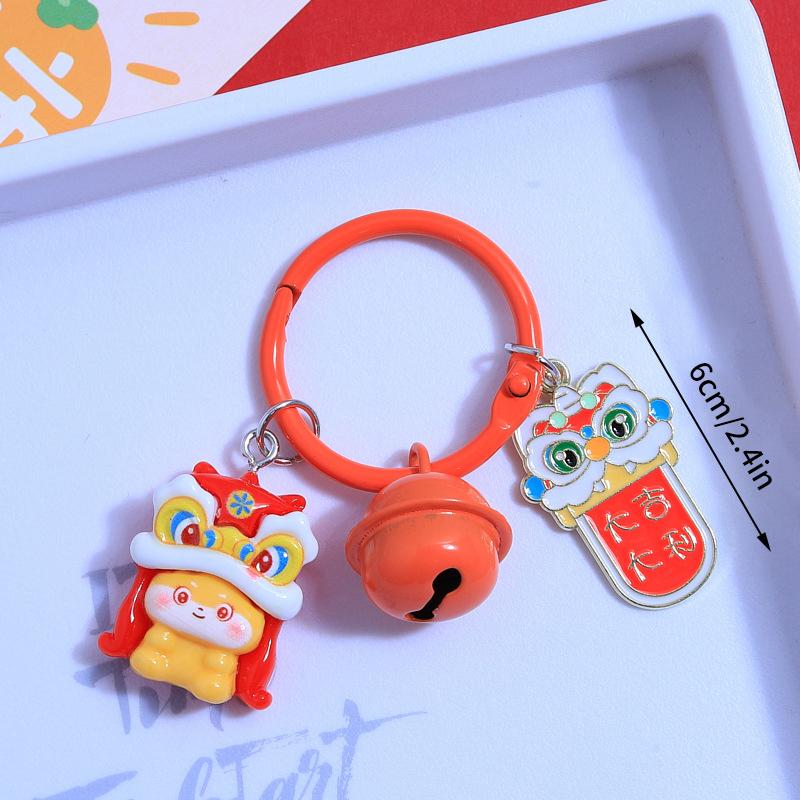 

2024 год дракона брелок мультфильм танец льва счастливый дракон кулон брелок для ключей подвески для телефона рюкзак автомобильная сумка декор