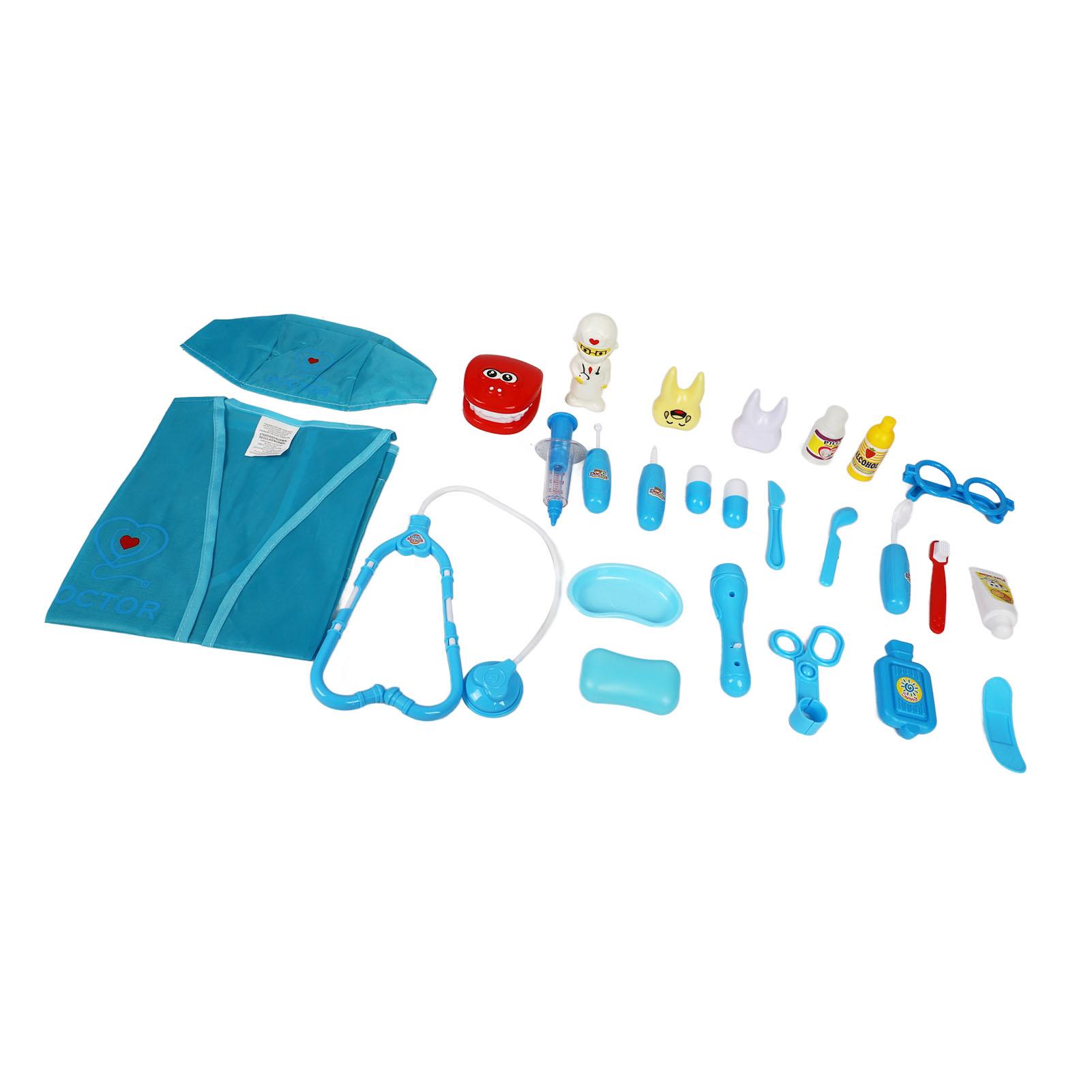 Doctor Kits for Kids with Tent Doctor Coat Cap Stethoscope Dental Tools Kids Doctors Play Sets Toddler Doctor Playset