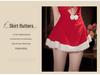 Velvet Christmas Lingerie Nightgown with Role Play Robe Set