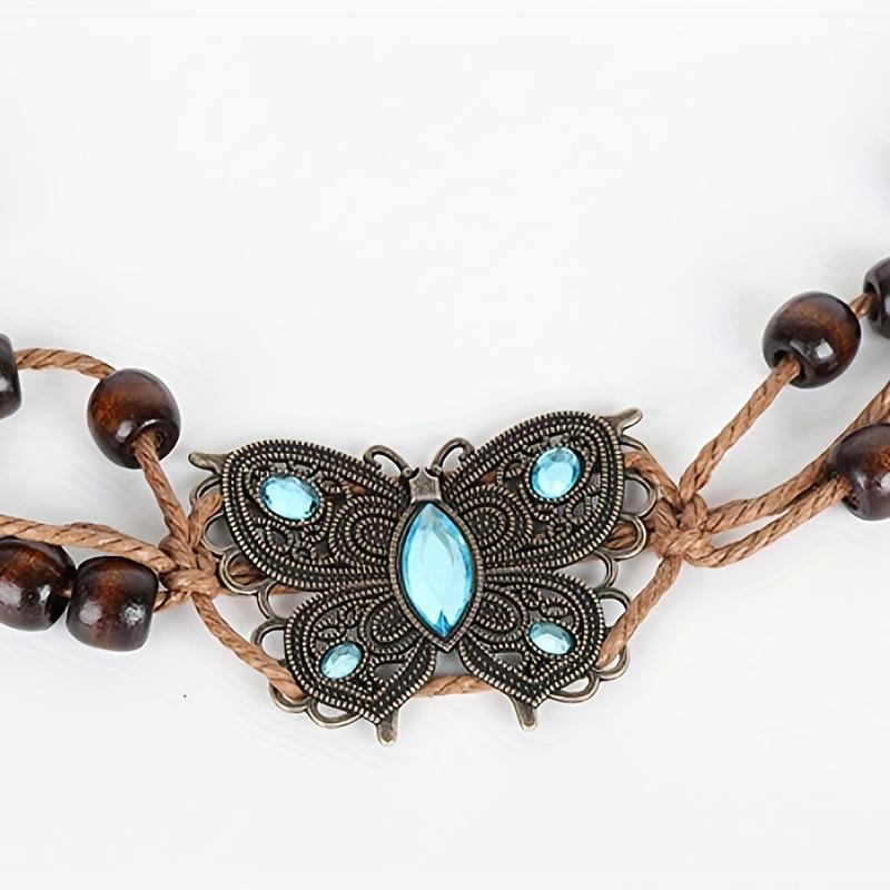 Bohemian Belt, Hand-woven Belt, Ethnic Style Turquoise Waist Chain, Retro European and American Belt