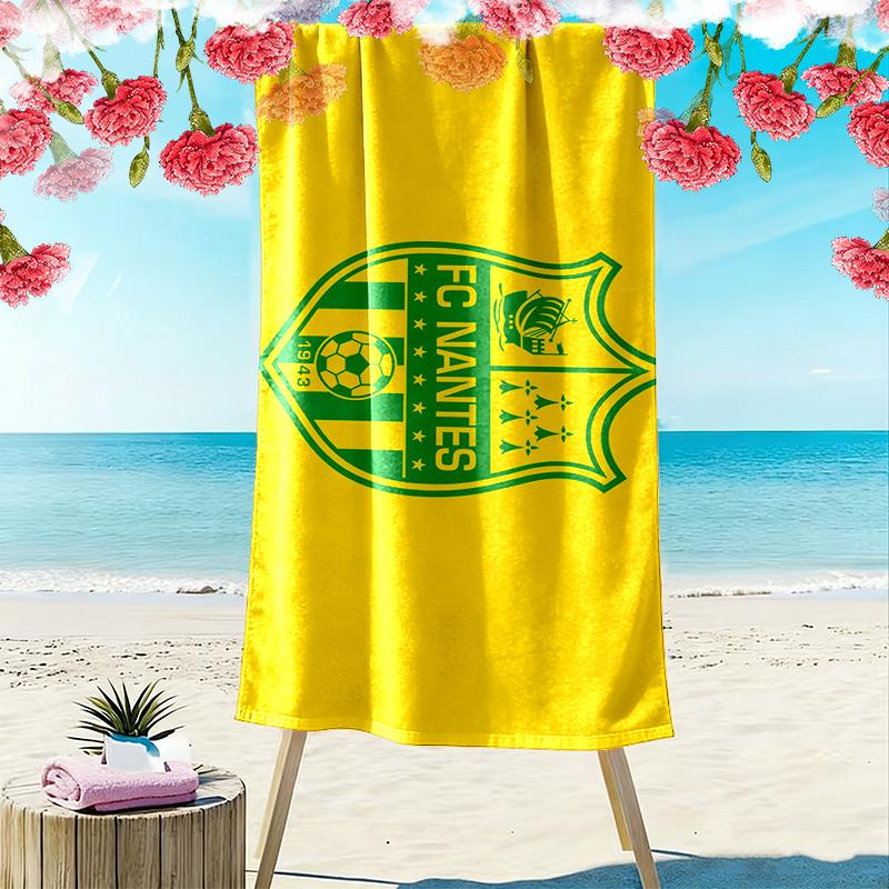 FC Nantes Print Beach Towel, Large Soft Quick Dry Towel for Beach Camping Swimming