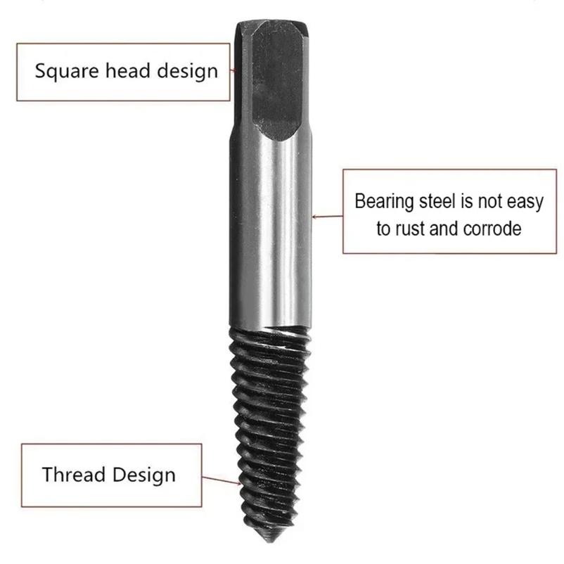 5/6/8pcs,Damaged Broken Screw Remover Extractor,Drill Bits Steel Durable Easy Out Remover Tool,Works On Wood and Machine Screws