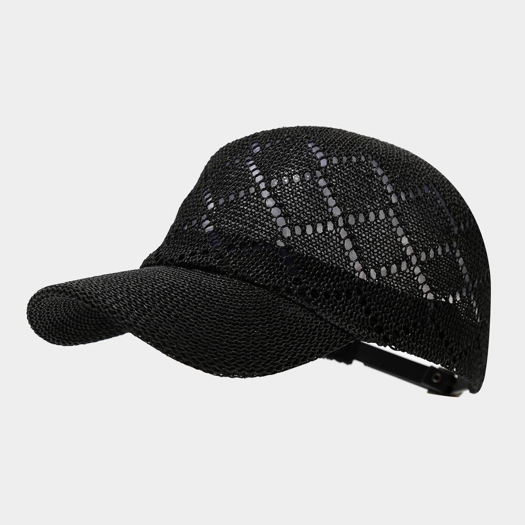 Summer Cotton Curved Brim Cap With Sun Protection And Ventilation For Casual Wear