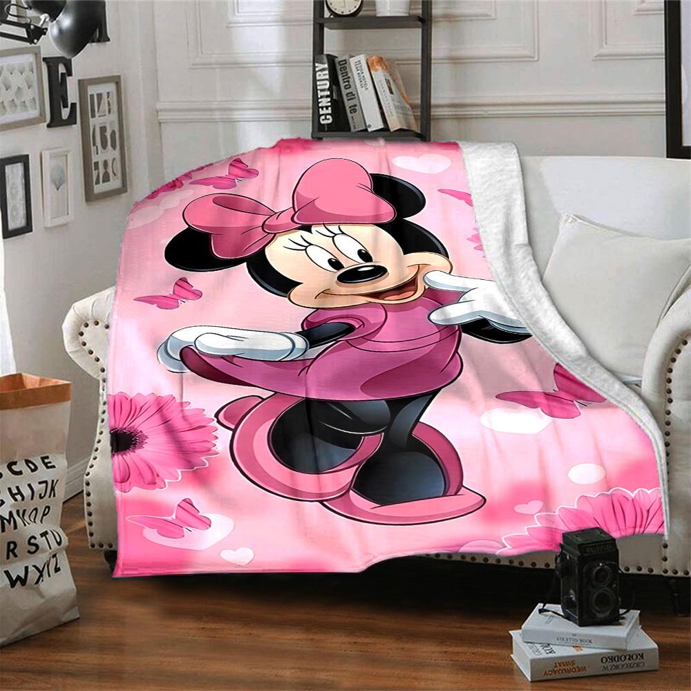 1 Stück Minnie Maus Rosa Decke Leichte Flanelldecke für Sofa Bett Reise Camping Wohnzimmer Büro Couch Stuhl
