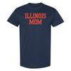 Illinois Fighting Illini Basic Block Mom T Shirt - Navy