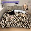 3Pcs Leopard Print Printed Bedding Set, Breathable And Soft, Machine Washable, Christmas Gift, Suitable for Bedroom Decoration, 15206