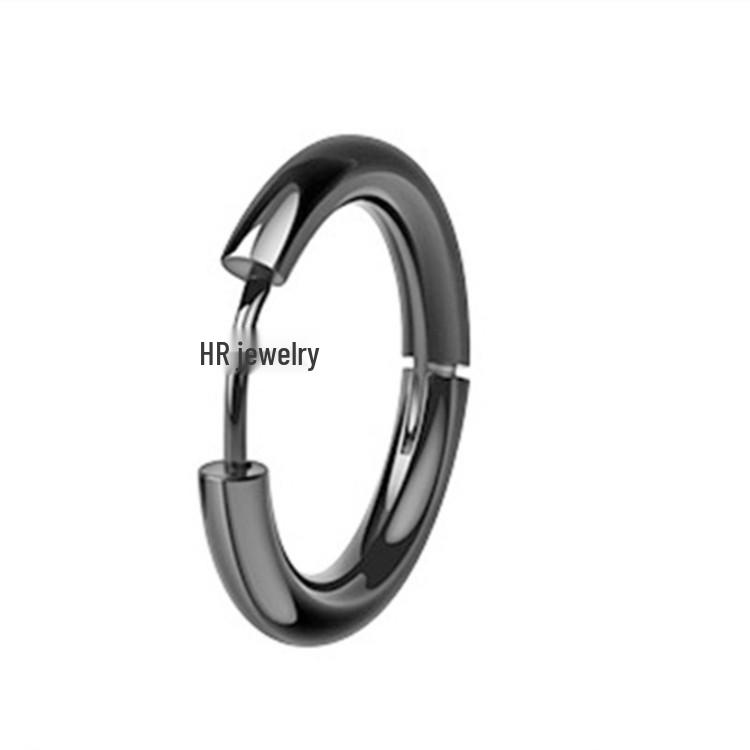 Trendy Unisex Hoops: Simple Titanium Steel Earrings