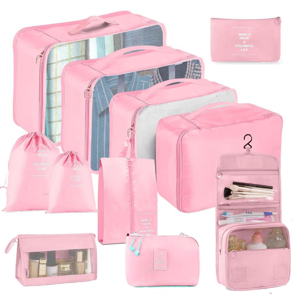 Seven-Piece Travel Storage Set: Wash Bag, Clothes, Underwear Organizer & Folding Sub-Pack