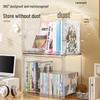 Acrylic Transparent Bookshelf: Dustproof, Large-Capacity Magazine & CD Display Box.