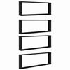 VidaXL Étagères murales cube 4 pcs chêne noir 100x15x30 cm bois, stockage en forme de cube, organisateur en forme de cube, 862059