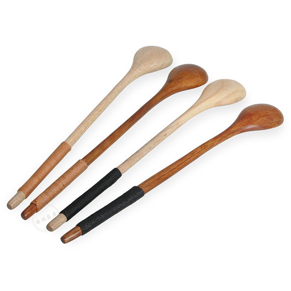 Home Living Tableware Rice Soup Kitchen Dining Kids Spoon Long-handled Tea Scoops Wooden Spoons