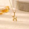 Korean Style Titanium Steel Puppy Pendant Necklace for Women