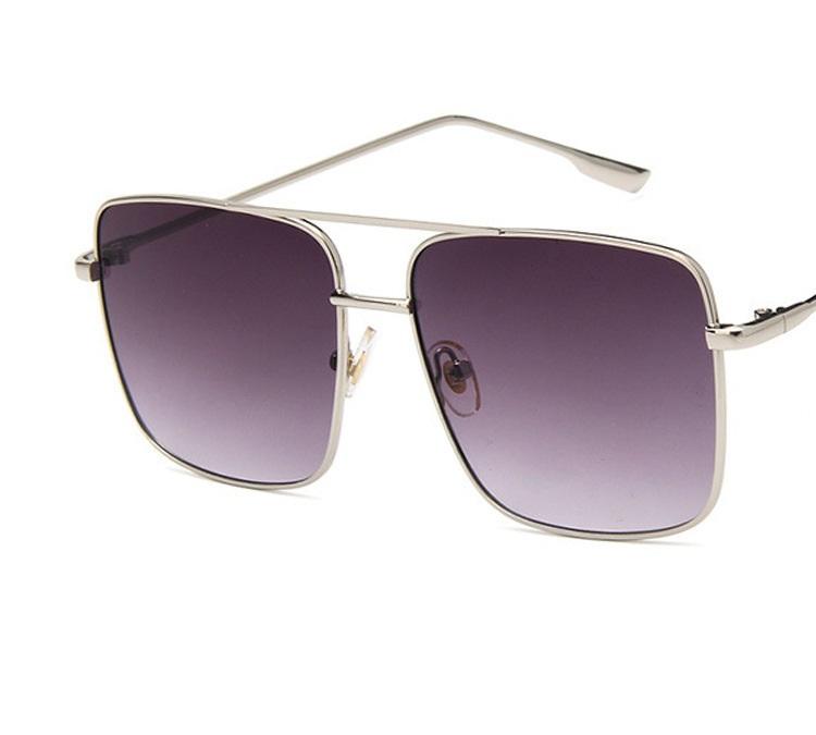 Fashion Vintage Square Frame Oversized Metal Glasses for Men Women Gold Optical Spectacle with Clear Lens