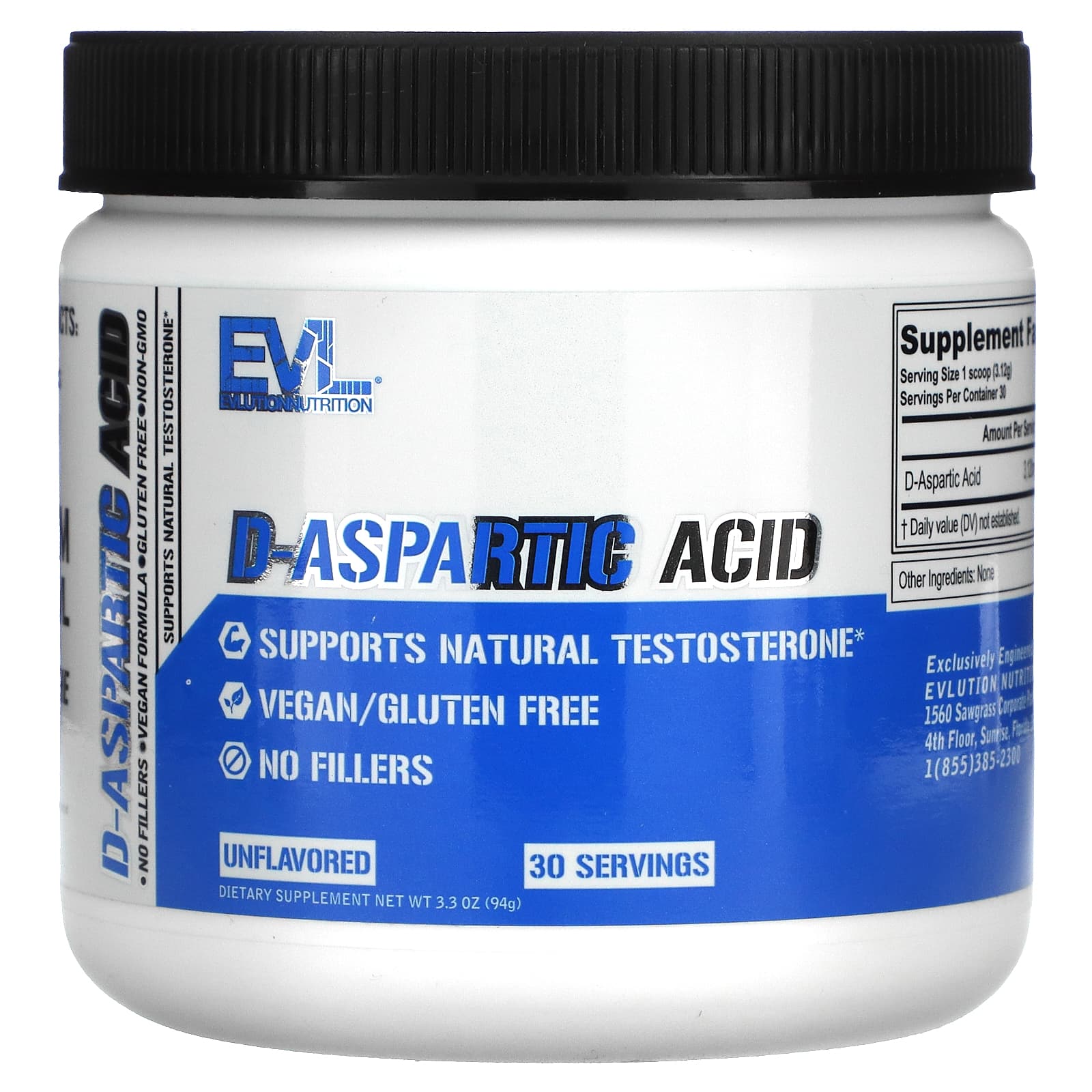 

D-Aspartic Acid, Unflavored, 94G(3.3Oz)