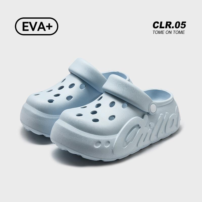 Height-increasing Thick-soled Hole Shoes Women's New Summer Outer Wear Runaway Not Tired Feet Show Legs Long Beach Sandals Non-slip Slippers