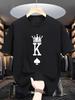 2026 Spring and Summer Womens Summer Casual TShirt with Spade K Printed Short Sleeves for Daily Wear and Sports