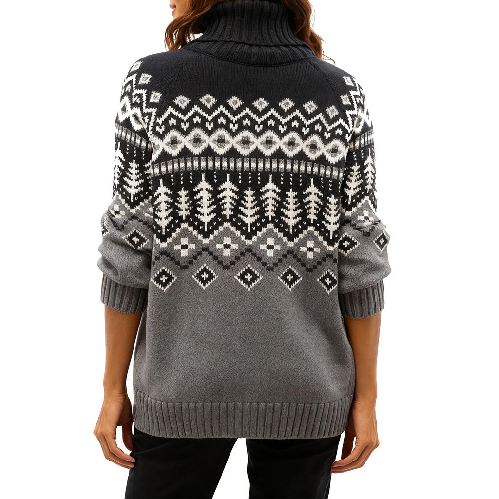 Damenpullover Strickpullover Rollkragen Langarmshirts Herbstmode