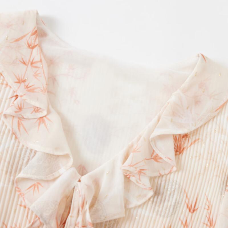 Pasite Summer Chiffon Elegant Fake Two-Piece Dress