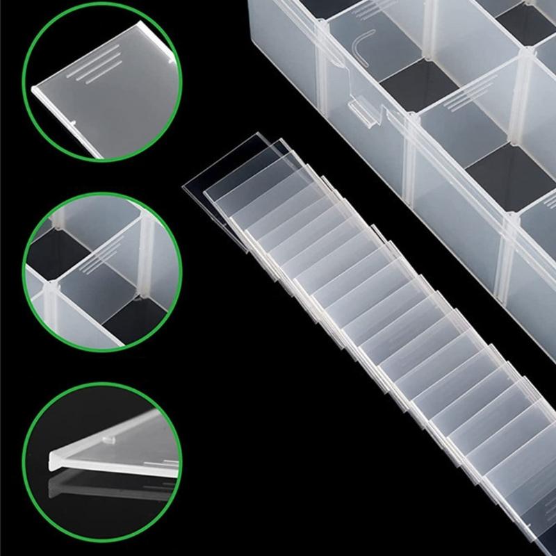 24 Compartments Clear Stackable Plastic Storage Boxes with Adjustable Dividers for Beads Crafts Jewelry Fishing Tackle