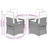 VidaXL Garden Dining Set 5 Pcs with Cushions Grey 3212783