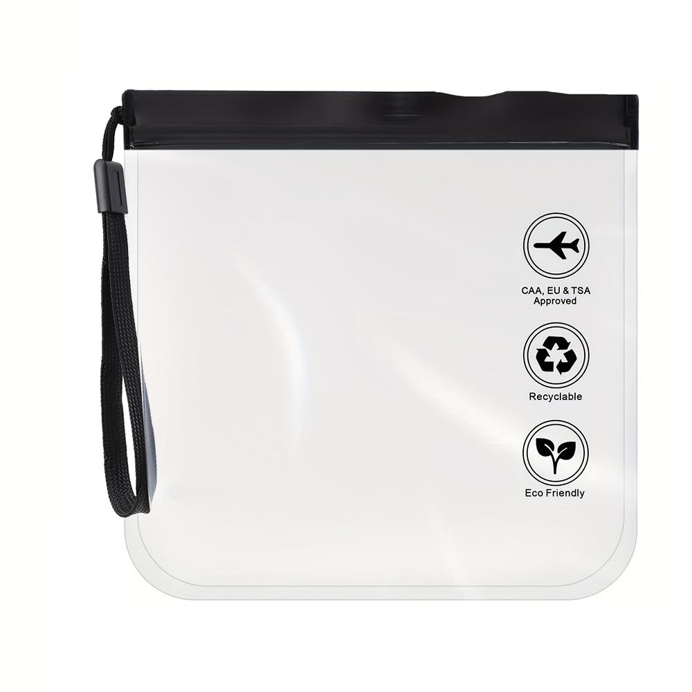 

1/4Pcs Clear TSA Approved Toiletry Bag Portable Travel Essentials Flight Make Up Liquid Leakproof Resealable EVA Cosmetic Bags 1PC&20x20 cm чёрный