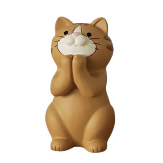 Harz Katzenfigur Handyhalter Niedlicher Katzenförmiger Brillenhalter Tiergeschenke für Katzenliebhaber Heim-Büro-Schreibtischdeko
