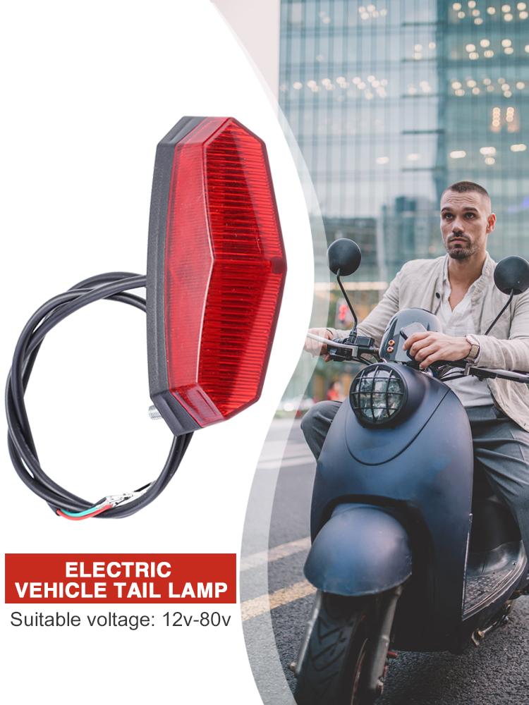Electric Bike Taillights LED Safety Warning Rear Lamp Warning Taillights Electric Bike Modification Accessories