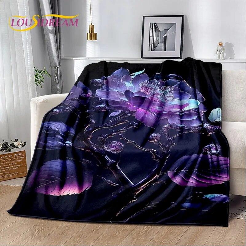 Dream Love Rose Severské květy Sedmikráska Deka, Měkká přehozová deka pro domov Ložnice Postel Pohovka Piknik Cestování Kancelář Krycí deka Dítě