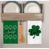 Artoid Mode Green Clover Shamrock Lucky St. Patrick's Day Kitchen Towels Dish Towels, 18x26 Inch Seasonal Decoration Hand Towels Set of 4