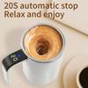 Stirring Mug 380ml Electric with LED Temperature Display Type C Fast Charging Auto Stirring Timer Coffee Cup Gift