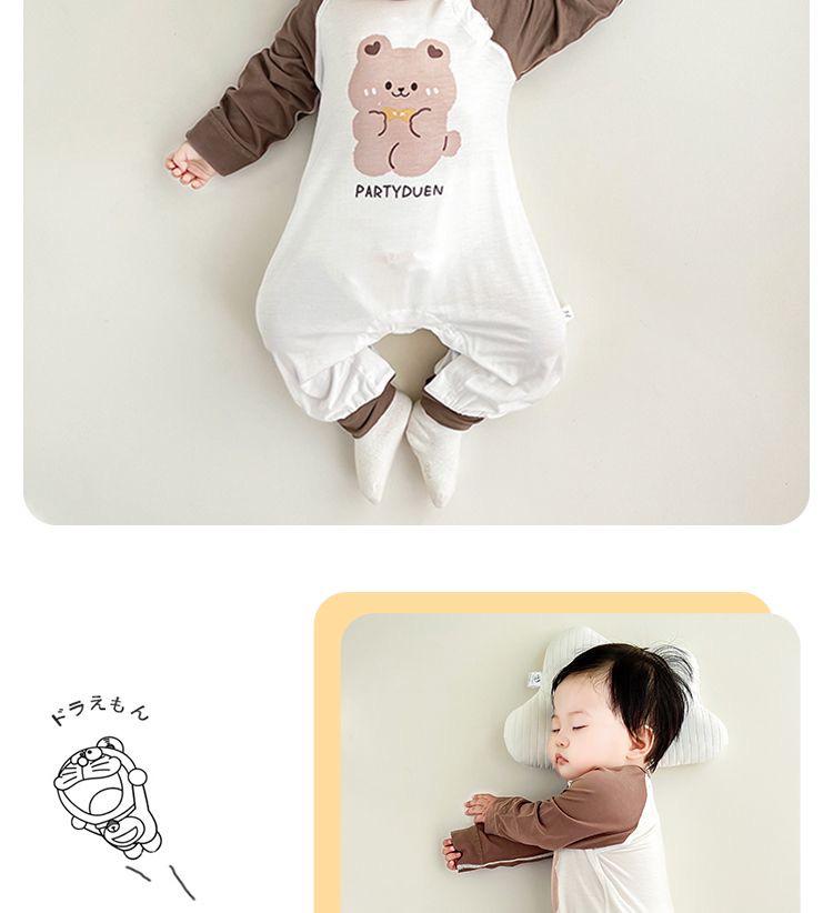 Modal Sommer Baby Langarm Strampler Schlafanzug für Neugeborene