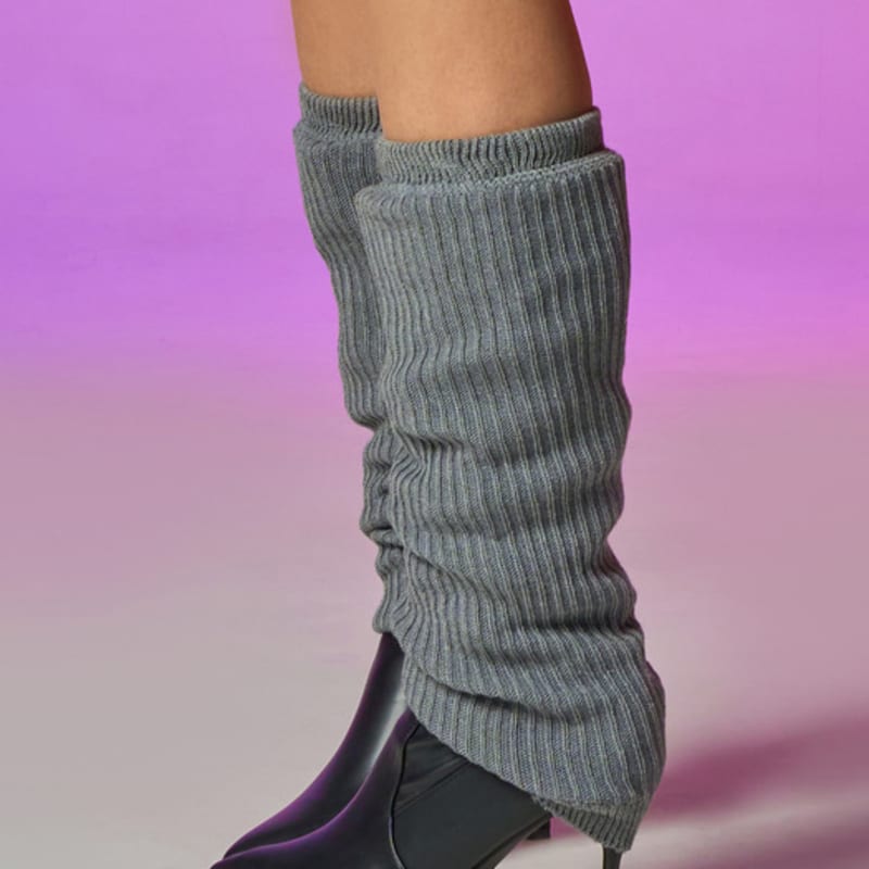 KOLEAT Echte Strick Winter Warme Stulpen [Grau]