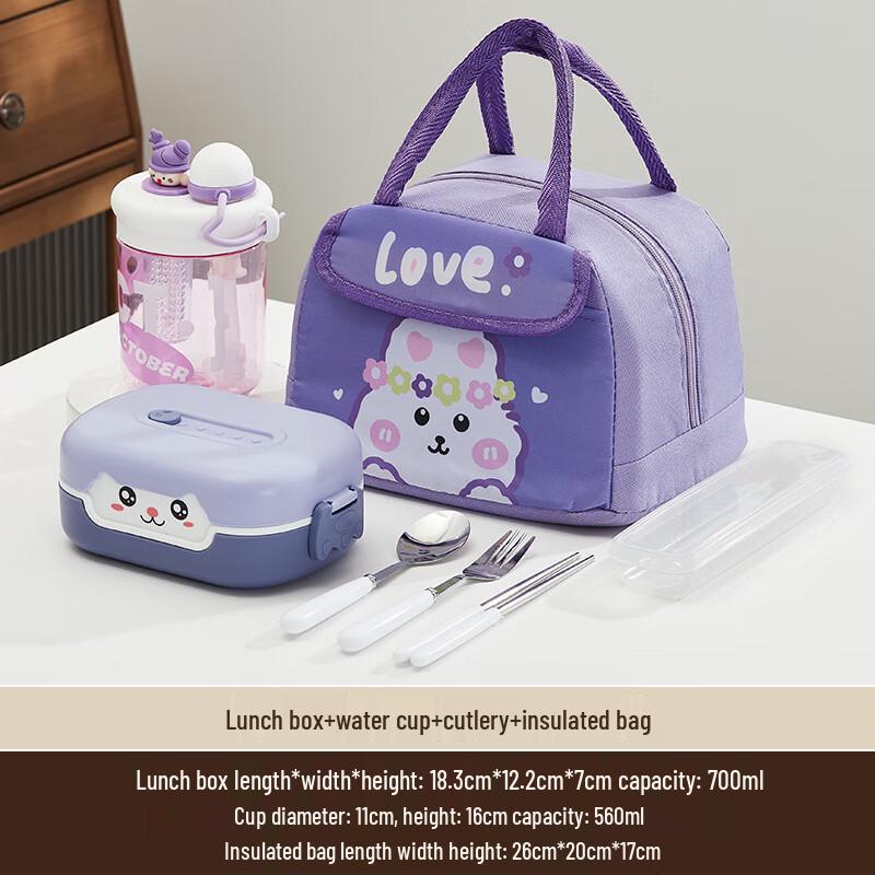 Microwaveable Lunch Box Set with Cutlery and Bag
