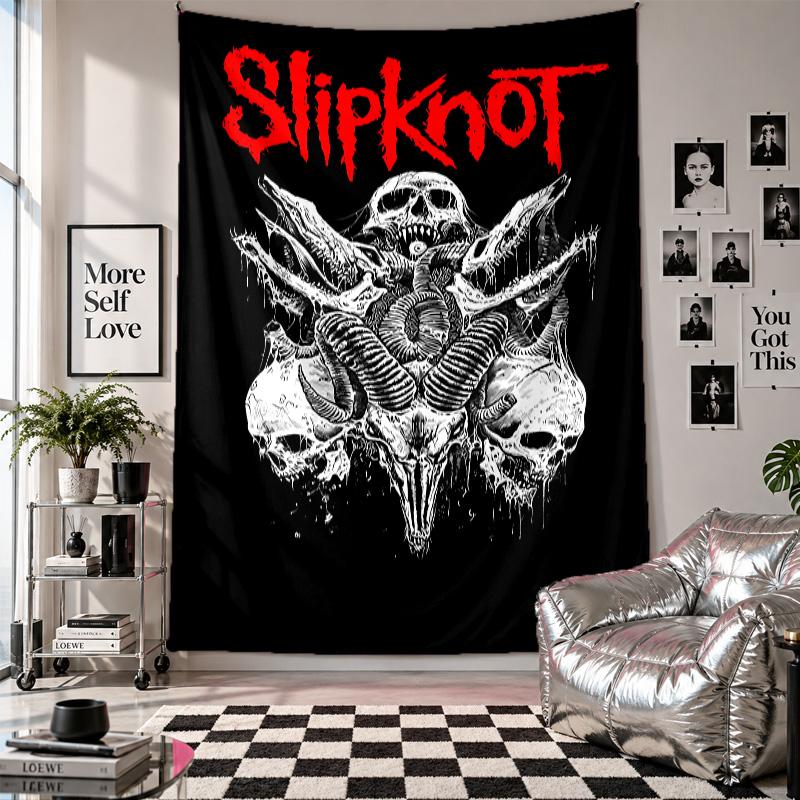Wall TapestrySlipknot Art Hanging Cloth Decorative Background Cover for Room Decoration