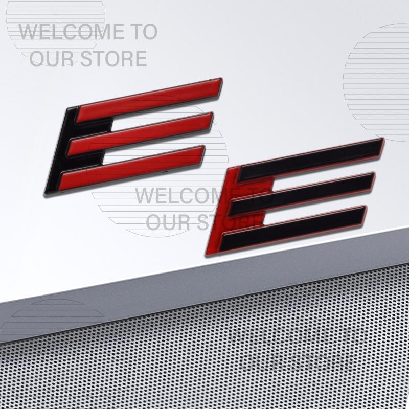 Car Decor Metal E Letter Emblem 3D Sticker Accessories For y333 EV 208 2008 308 5008 3008 iOn Expert Tail Rear Trunk Decals 333y