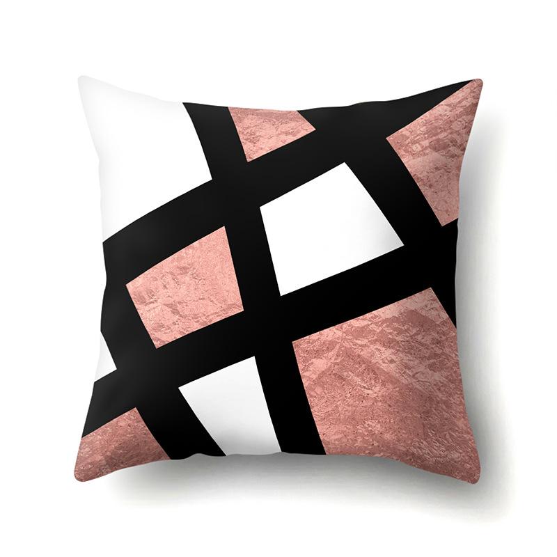 Polyester Pillow Case Automobile Decoration Home Printed Pillow Case Automobile Sofa Simple Waist Cushion Cover