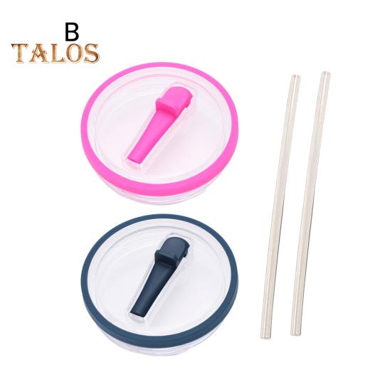 2 sady 40 oz víko sklenice se slámkou pro Stanley Quencher Opakovaně použitelné víko na brčko Náhradní kryt odolný proti stříkající vodě pro cestovní sklenici HydroJug