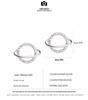S925 Sterling Silver Diamond Planet Earrings: Trendy Japanese & Korean Style Hollow Universe Design for Women