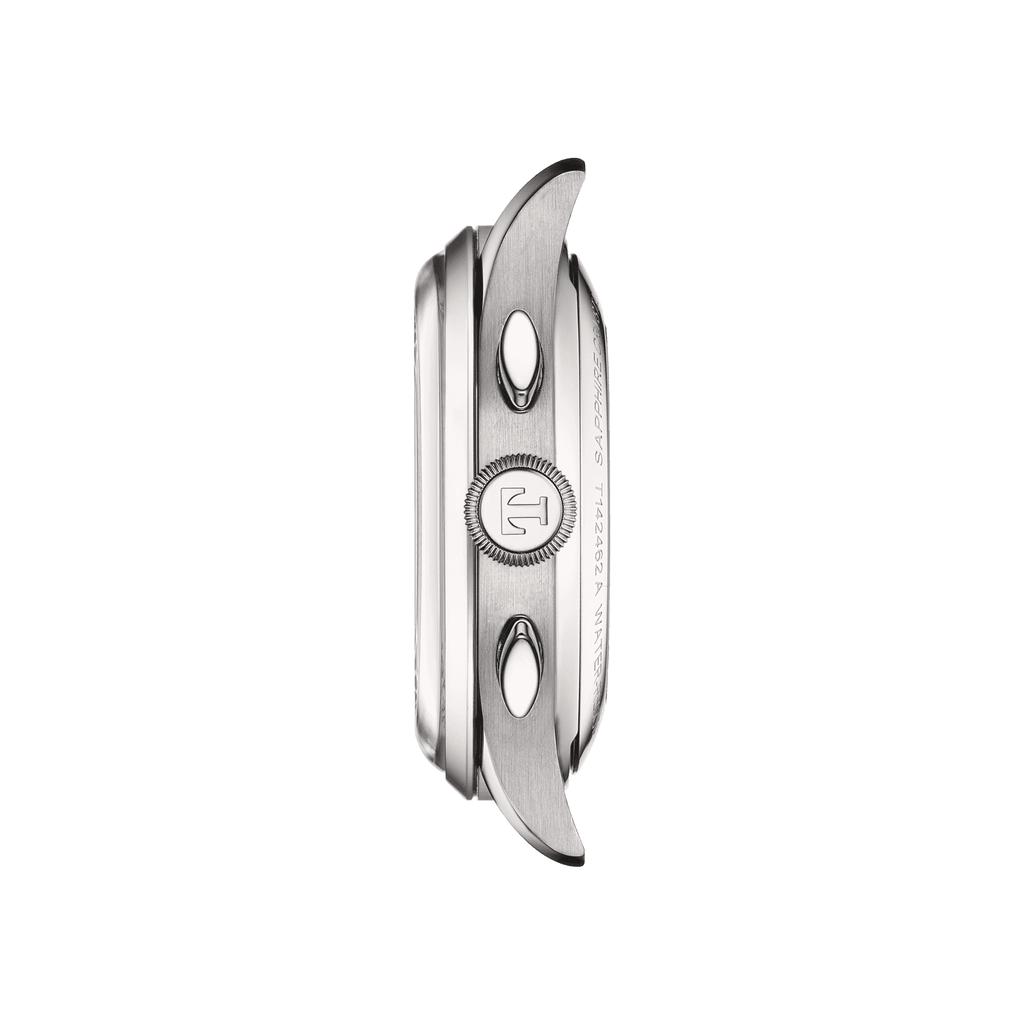 Tissot Leather Strap Silver Dial Men's Fashion Watch T142.462.16.032.00