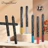 12-Color Eyeshadow Pencil Vibrant Matte Metallic and Shimmery Effects Creamy Waterproof Formula Eyeshadow Stick Long-Lasting Smudge-Proof Makeup