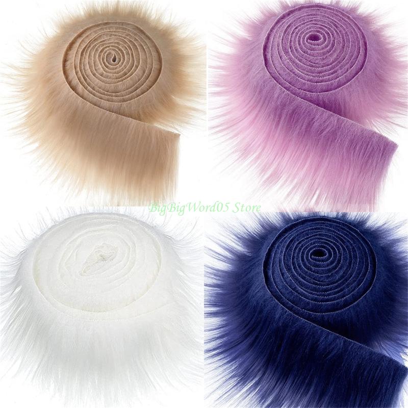24TE Faux Fur Ribbon Tapes 4Pcs/Set Christmas Tree Skirt Gnome for Doll Beard Decor