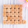 Kovict Beech Wooden Alphabet Beads Square English Letter DIY Pacifier Chain Accessories Baby For Pens Keychain Making