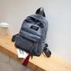 Women School Soulder Bag Tassel Corduroy Backpack Preppy Style Knapsack