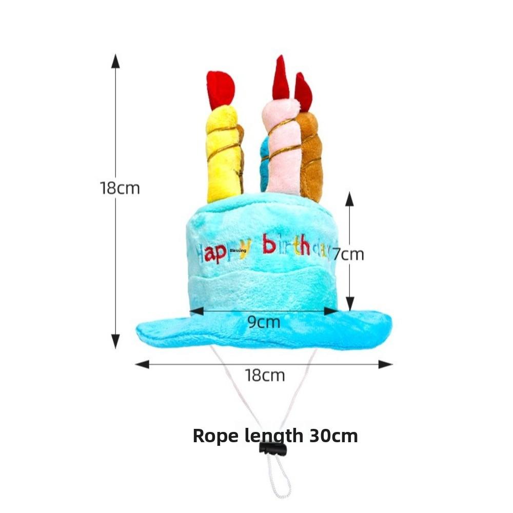 Birthday Theme Birthday Cake Hat Cake Shape Pet Headwear Cap New Puppy Kitten Hat Party Decor