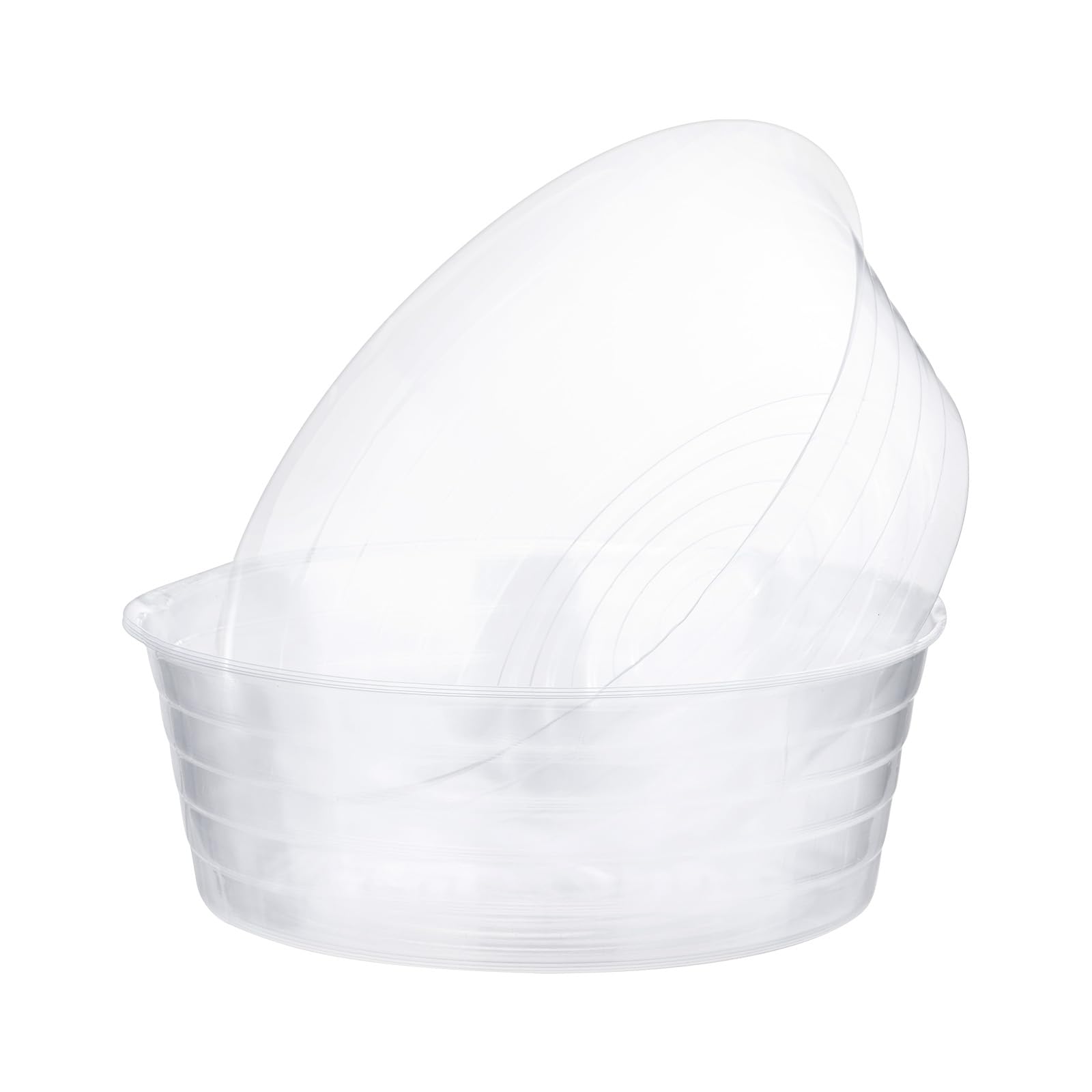 METERXITY 5 шт. 12-дюймовых пластиковых поддонов для растений для использования в помещении/на улице, поддонов для цветочных горшков и поддонов для сбора капель (чистый)