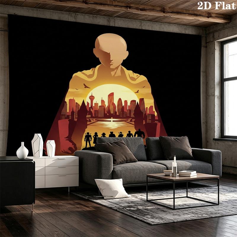 Onepunch Man Wall Tapestry Aesthetic Wall Hanging Printed Fabric Blanket Decorative Tapestries For Bedroom Living Room Home Decor